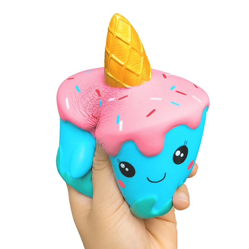 Jumbo Blue-Pastel de unicornio blando de simulaci&oacute;n, juguetes para apretar suaves, descompresi&oacute;n de elevaci&oacute;n lenta, divertido, juguete para ni&ntilde;os-1