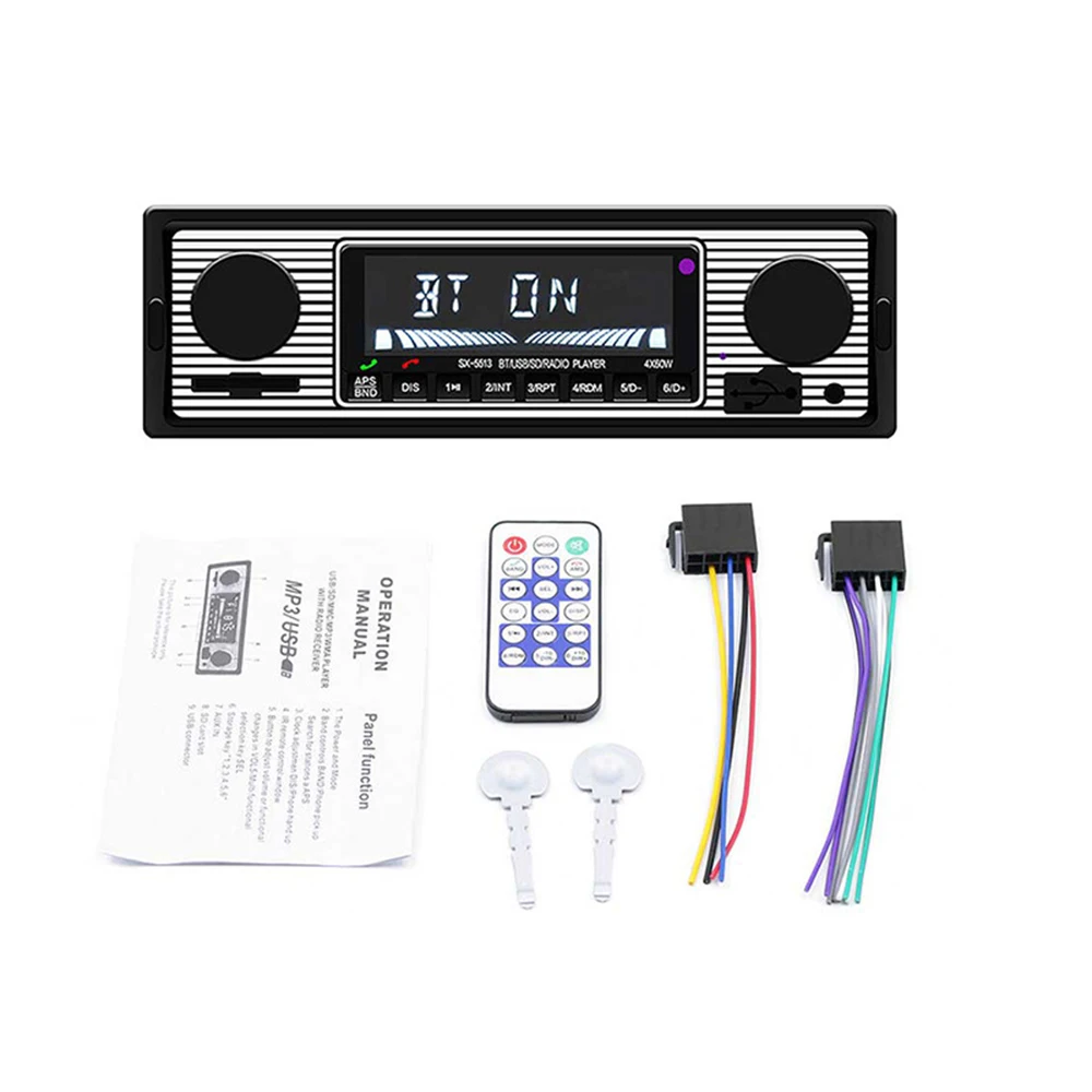 

NEW Car MP3 Radio Players Automotive Hands Free Bluetooth Radio Tuner Music Multimedia Player for Car Intelligent System 5513