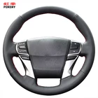 Чехол для руля Yuji-Hong для Toyota Mark X 2009-2019  Reiz 2009-2019 из натуральной коровьей кожиалькантары
