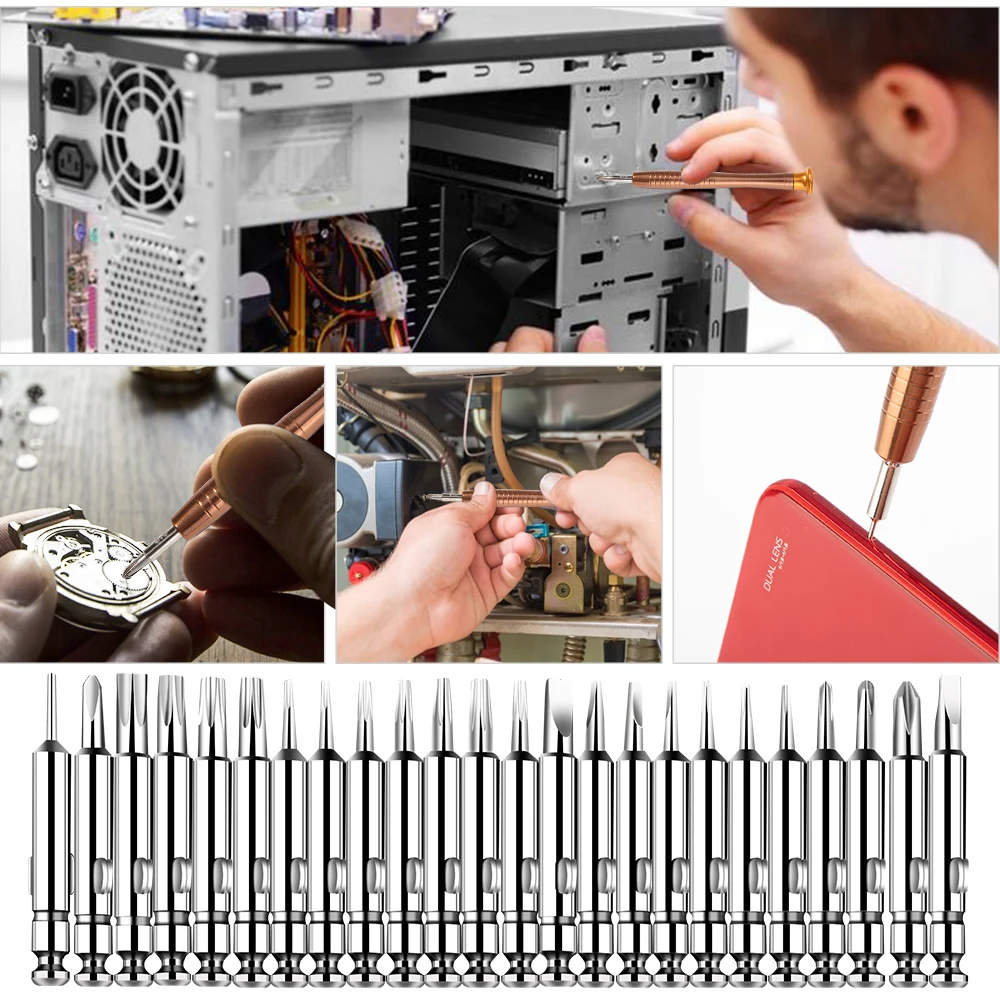 Mobile Phone Repair Tools Precision 25 In 1 Screwdriver Set Repair Tool Kits Torx Phillips Bit Sets Portable For PC Eyeglass
