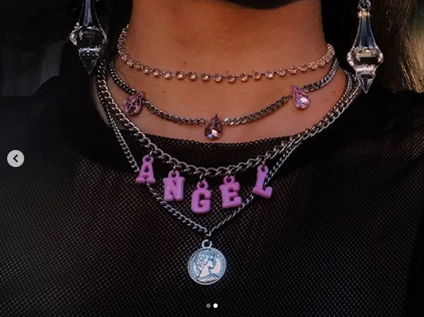 Ожерелье женское цветное в стиле панк/хип хоп 37 + 10 см|Колье| |