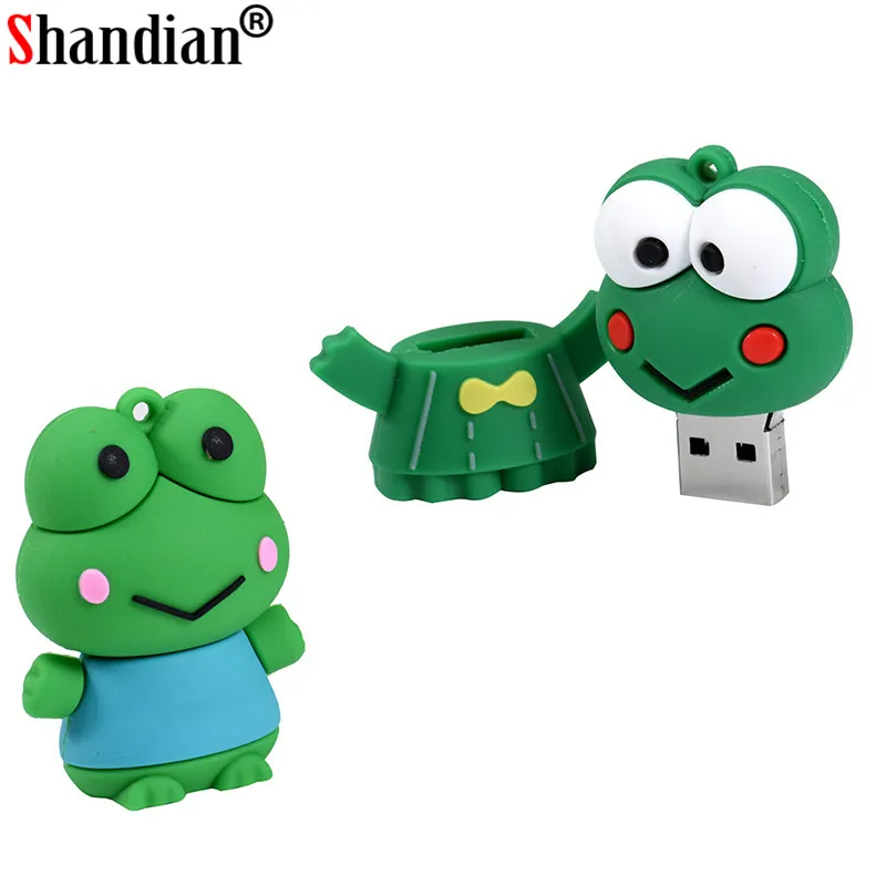 С милым рисунком в виде лягушки флеш-диск USB 2 0 4GB/8GB/16GB/32GB/64GB 128GB студенческие