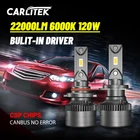 9005 лм СВЕТОДИОДНЫЕ Фары H4 H11 H7 H8 H9 9006 HB3 120 HB4 Canbus без ошибок 6000 Вт Высокая мощность K белый CSP чип встроенный драйвер 12 В