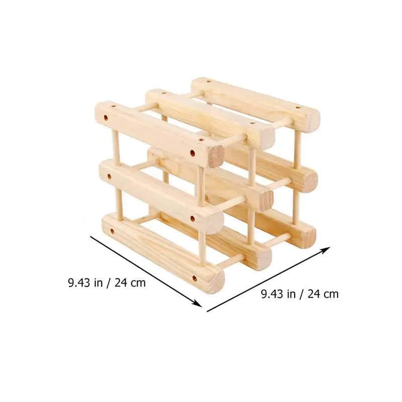

2 Sets DIY Creative Red Wine Rack Wooden Red Wine Rack Wine Display Rack Wine Storage Stand Shelf for Bar Home