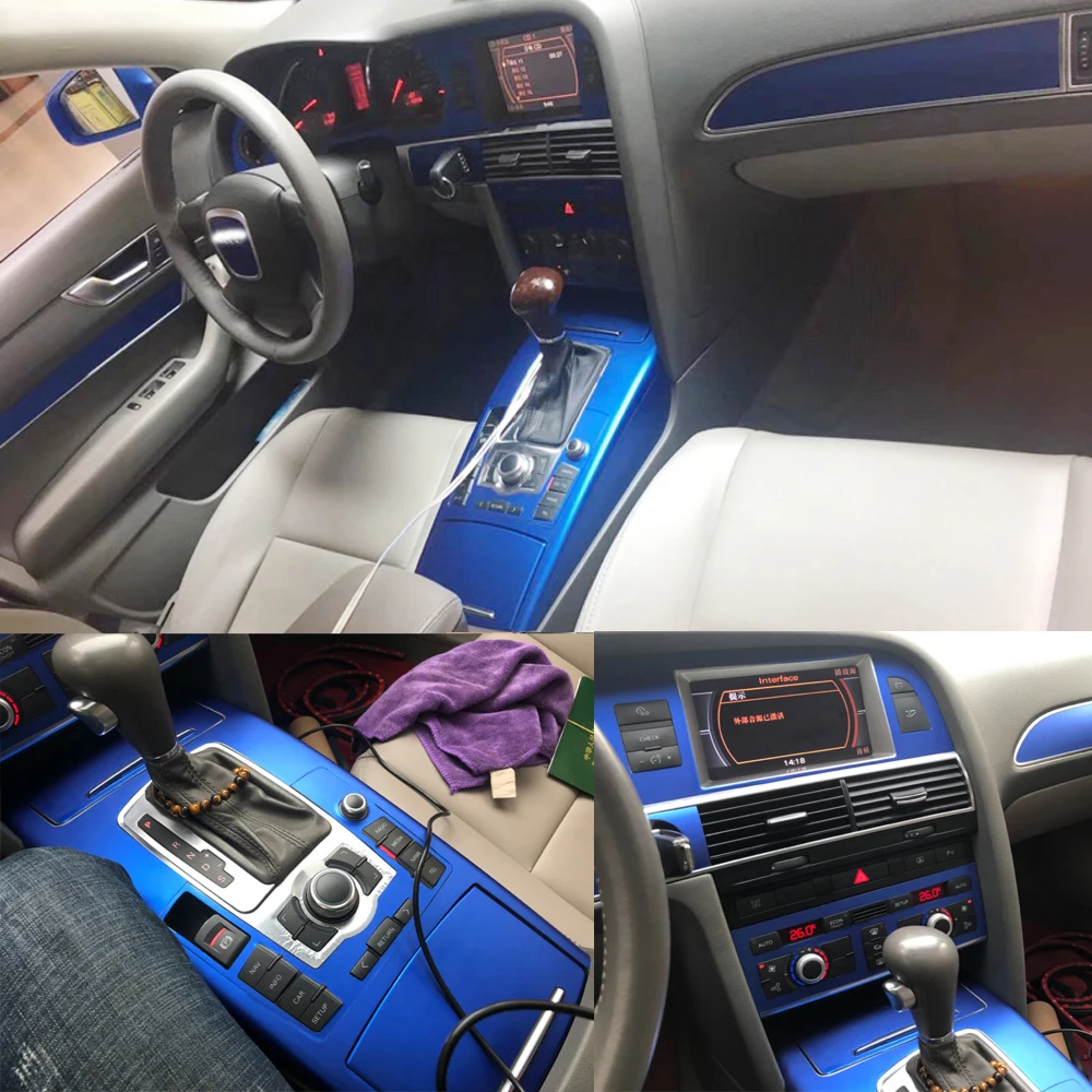 Самоклеящиеся автомобильные наклейки для Audi A6 C6 2005 2011 виниловые 5D из углеродного