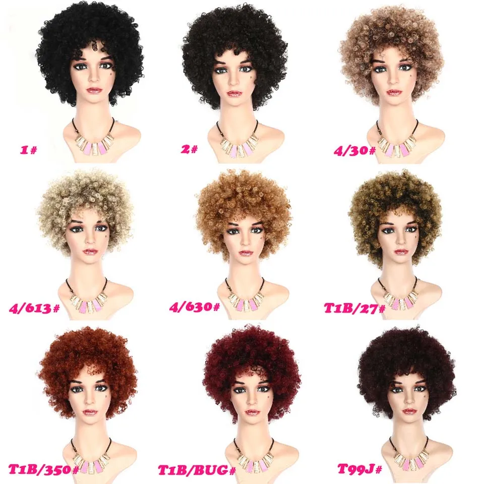 

Umot Short Afro Wig Women Short Fluffy Hair Wigs For Black Women Afro Kinky curly Synthetic Hair For Party Dance Cosplay Wigs