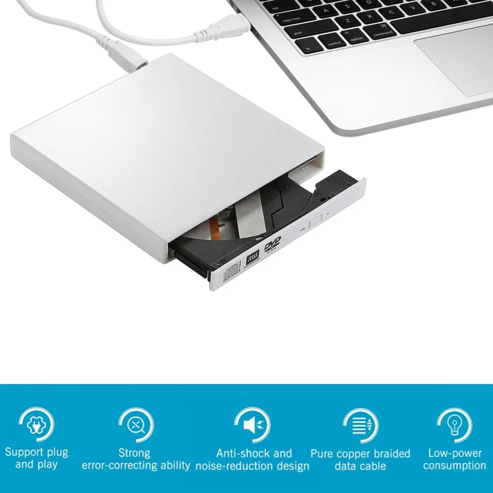 Внешний Дисковод DVD Оптический привод USB 2 0 CD Встроенная память плеер RW