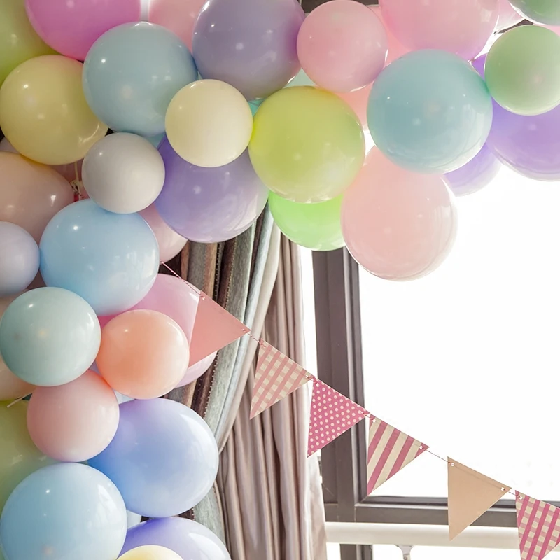 30 шт 5 дюймов розового и синего цвета macaron латексные шары шарик для дня рождения