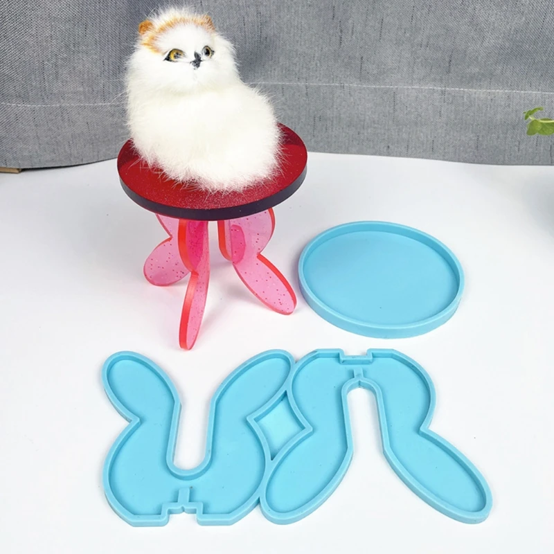 

1 Set Epoxy Resin Mold Potted Ornaments Bracket Tray Silicone Mould DIY Crafts Decortaions Casting Tool