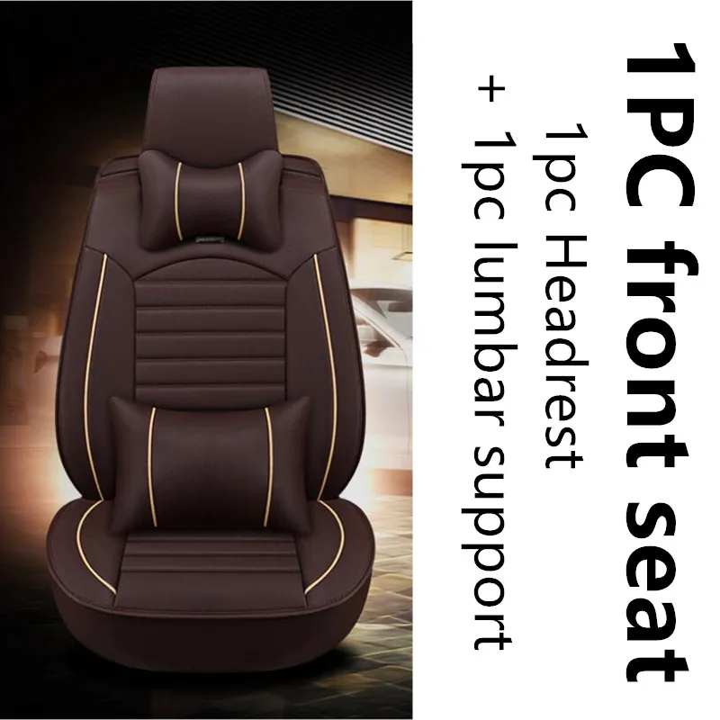 1pc Deluxe Edition Универсальные автомобильные чехлы из искусственной кожи для fiat 500x bravo freemont albea palio grande punto panda doblo - Название цвета: 1pc Deluxe Edition
