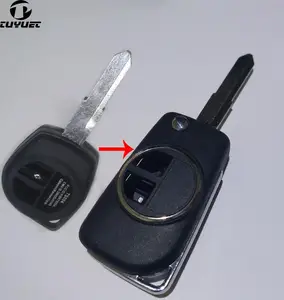Модифицированный откидной дистанционный ключ с 2 кнопками, складной Автомобильный ключ, чехол для Suzuki Igins Alto SX4 Swift Splash Uncut HU87 Blade