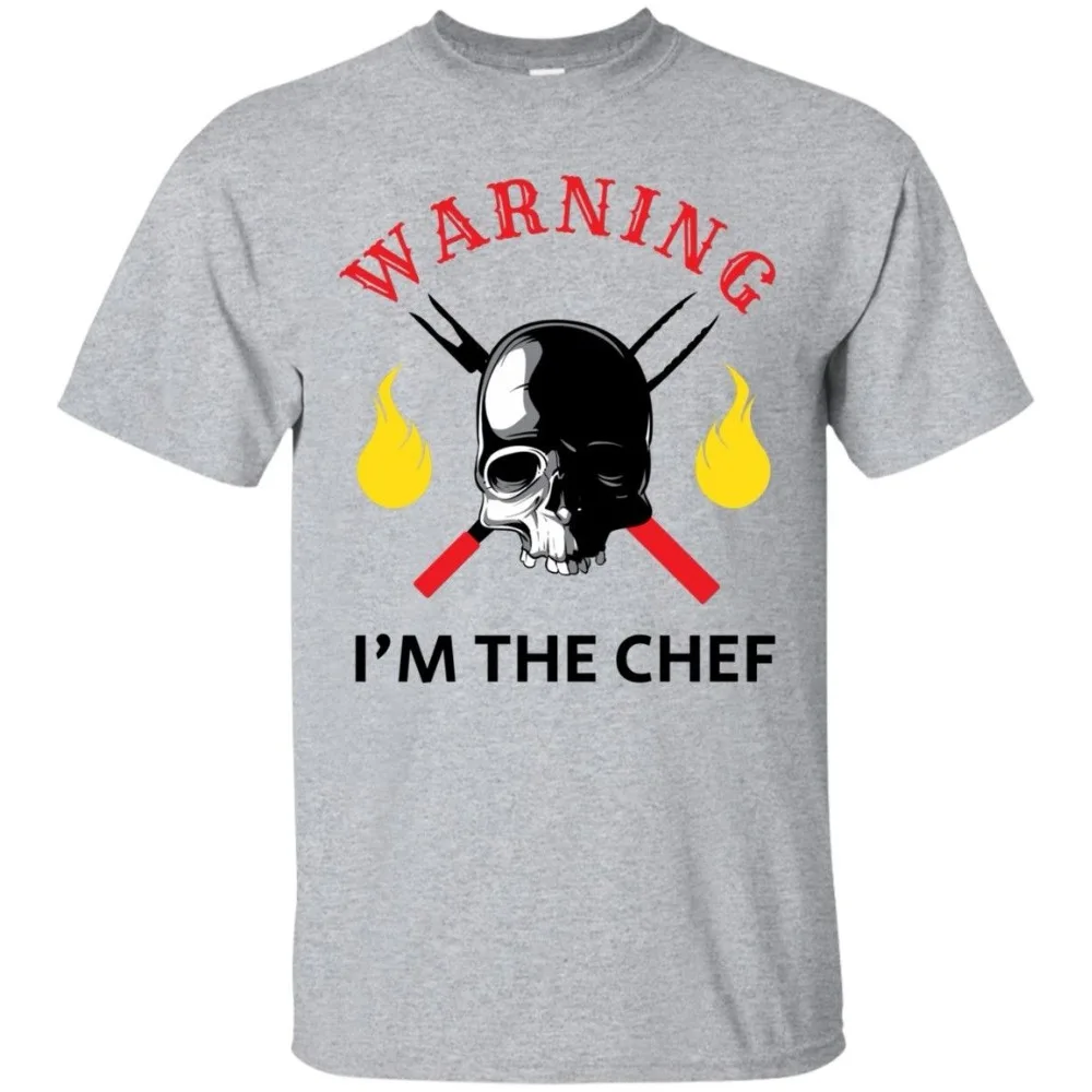 

Chef T-Shirt Warning I'M A Chef Quote Bbq Shirt Men Unisex Graphic Tee New 2019 Fashion Print T Shirts Man Short Sleeve Tshirt