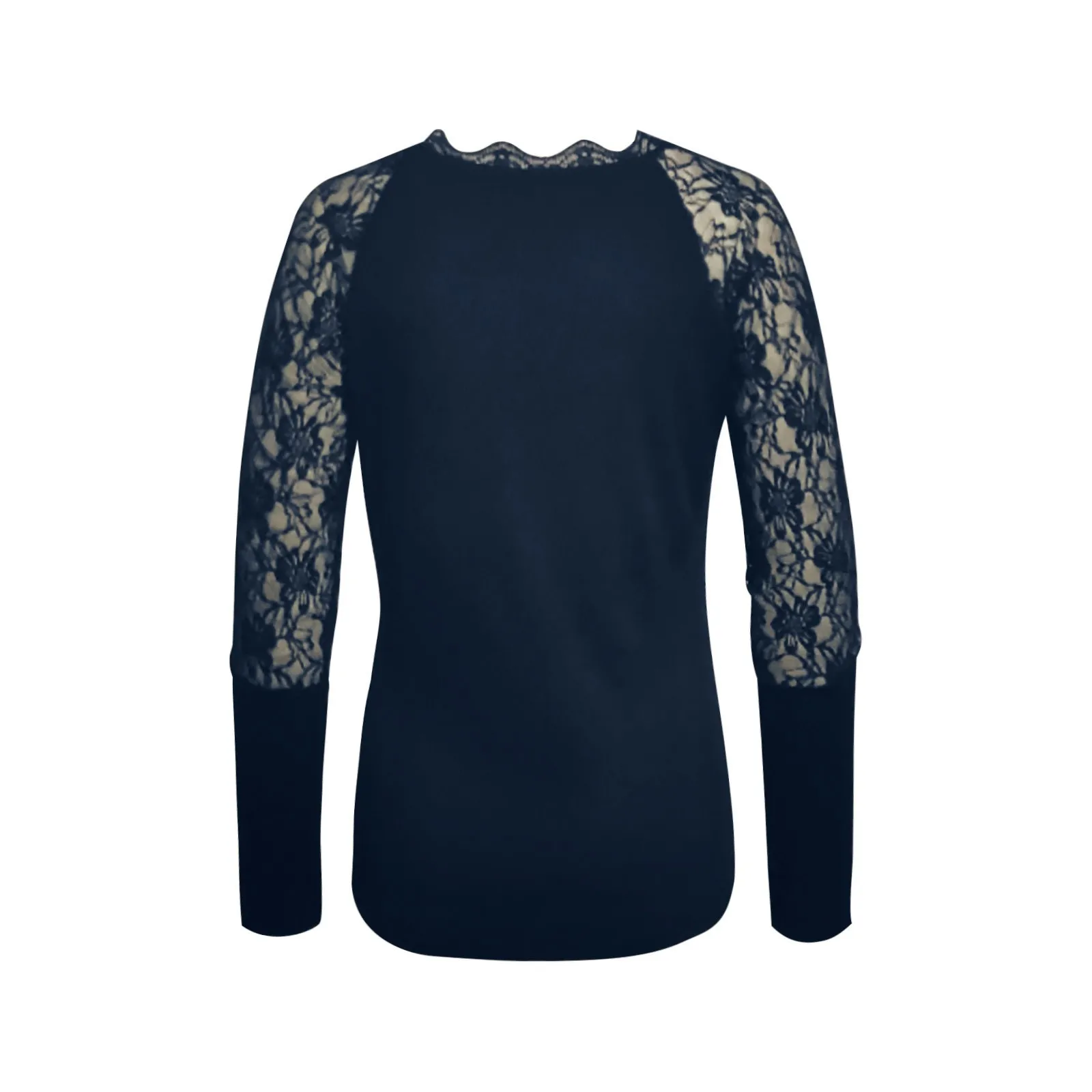

Women Shirts Blouses Tops Spring Women Off Shoulder Long Style Commuting Pullover V-neck Lace Bottoming Blouse Sudadera Mujer
