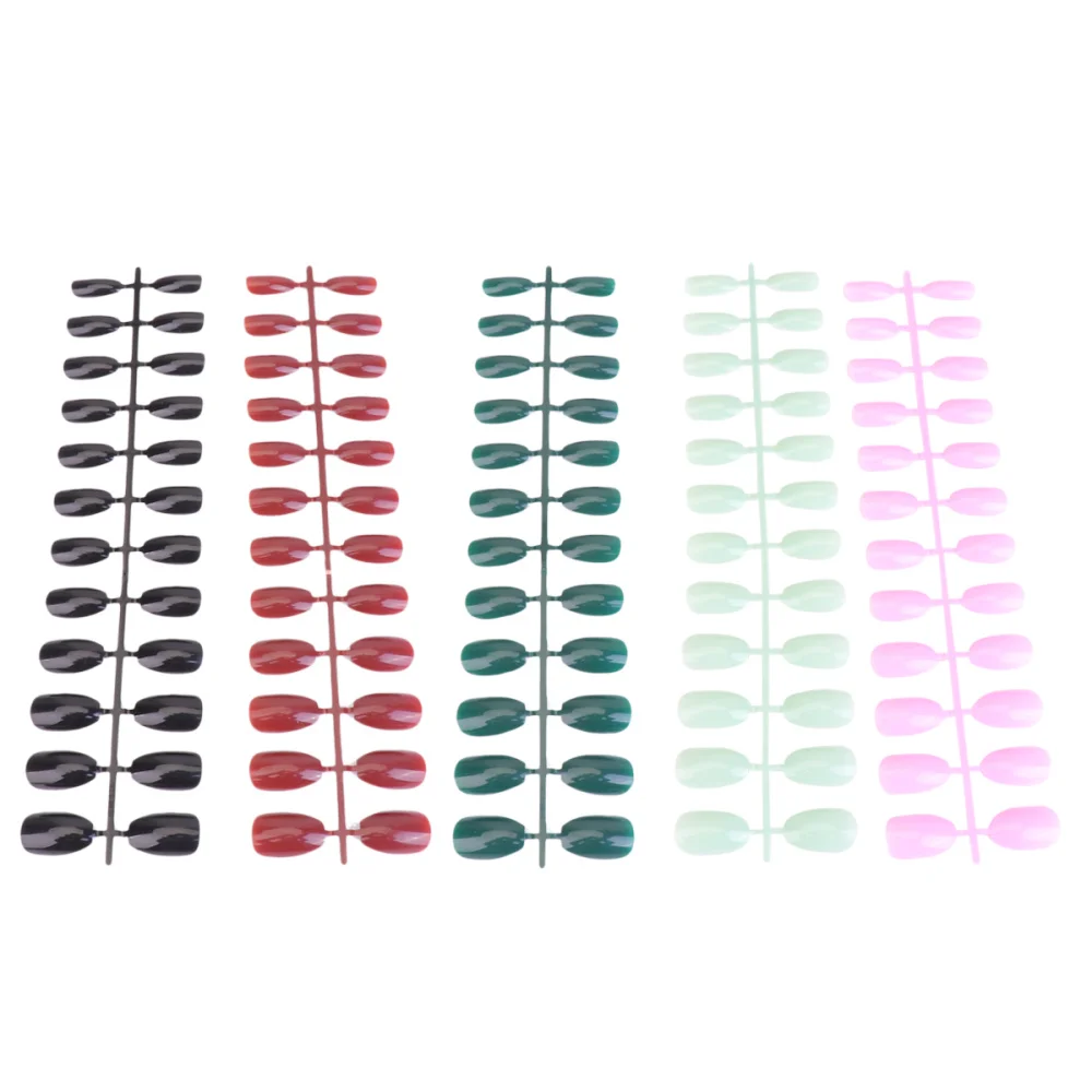 

120Pcs Fake Nail Piece Manicure Stickers Color Fake Nail Stickers Manicure Accessories (1#,2#,8#,13#,20#)