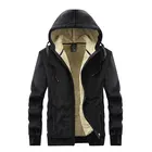 Зимняя мужская куртка, утолщенная флисовая куртка, Мужская осенне-зимняя куртка, Мужская ветровка с капюшоном, верхняя одежда большого размера плюс, Размер 7XL 8XL