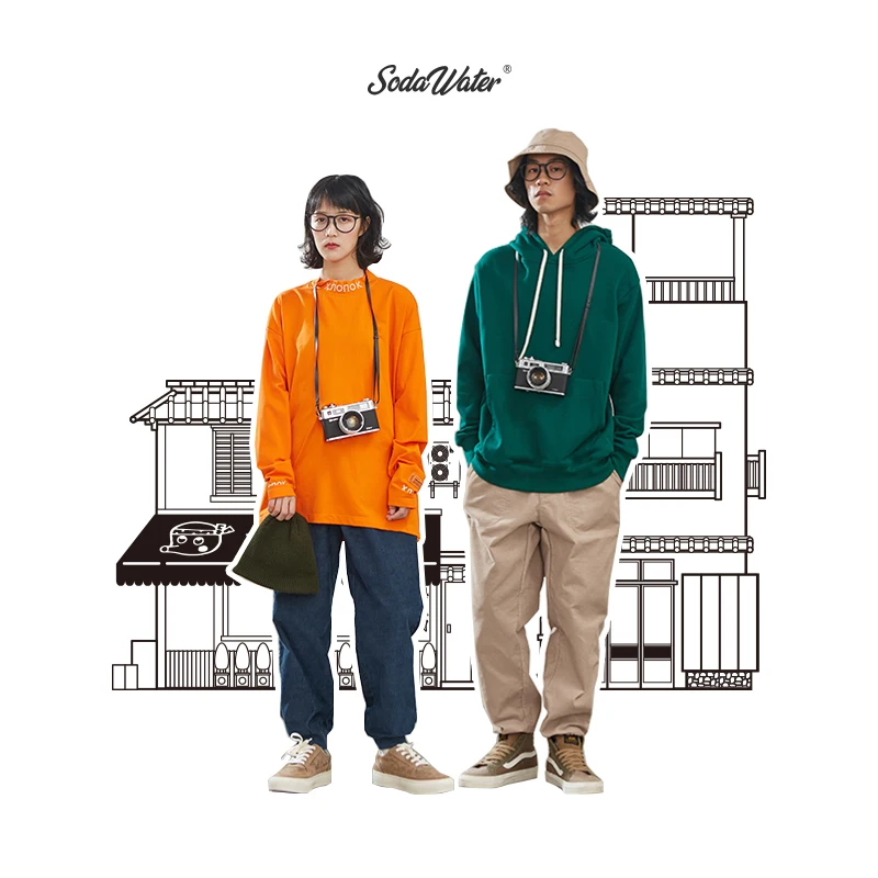 Мужские штаны-шаровары SODAWATER хлопковые вельветовые штаны с завязками на талии 93370