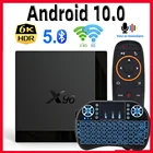 ТВ-приставка X96 Mate, Android 10, vs X96 Max, поддержка 2,4 ГГц и 5G, двойной Wi-Fi, голосовой помощник Google, 4K, 60 кадровс, Google Playstore, Youtube, X96 mate