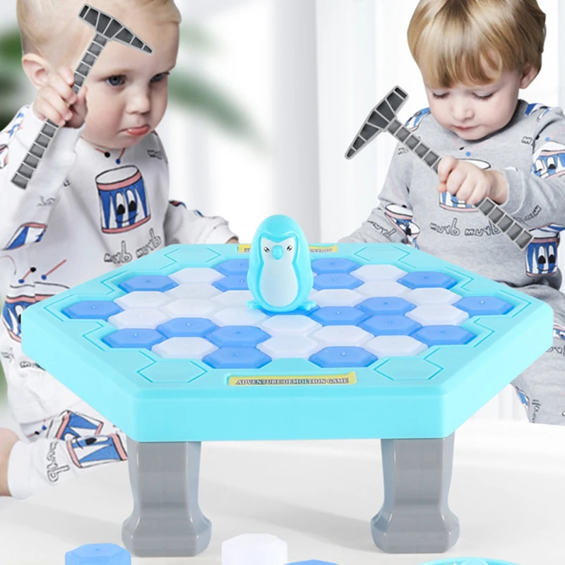 

Hot Sale Parent-child Interactive Mini Kids Save Penguin Ice Block Breaker Trap Toys Funny Table Game Toy Stress Reliever Decor