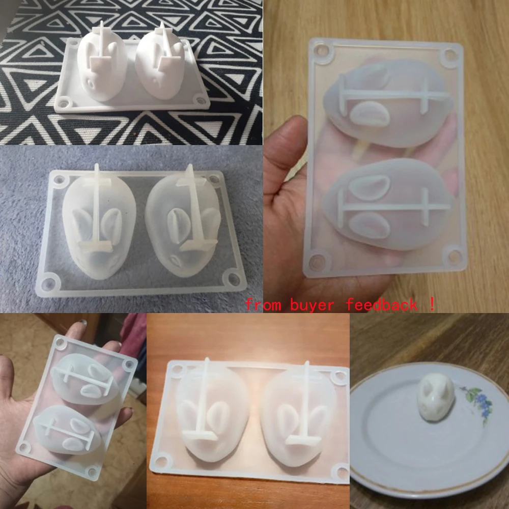 

Pasen Cartoon 3D Konijn Serie Silicone Cake Zeep Schimmel Bakken Gereedschap Handgemaakte Diy Mold