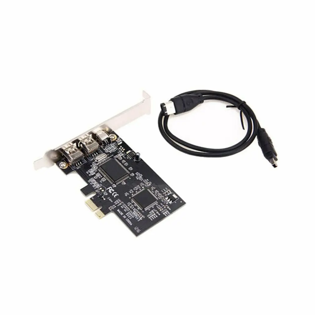 PCI Express PCI-E FireWire 1394a IEEE1394 External Controller Card 3 Port For Windows XP/Vista/7 32/64 bit With Firewire Cable |