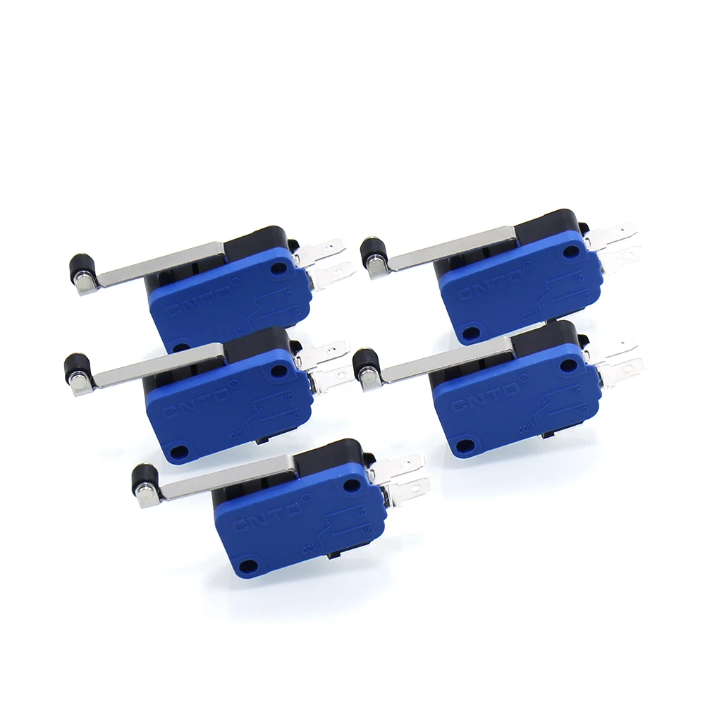 

Miniature travel switch NO NC 3-pin PCB terminal SPDT 5A 250VAC instantaneous snap action tact switch