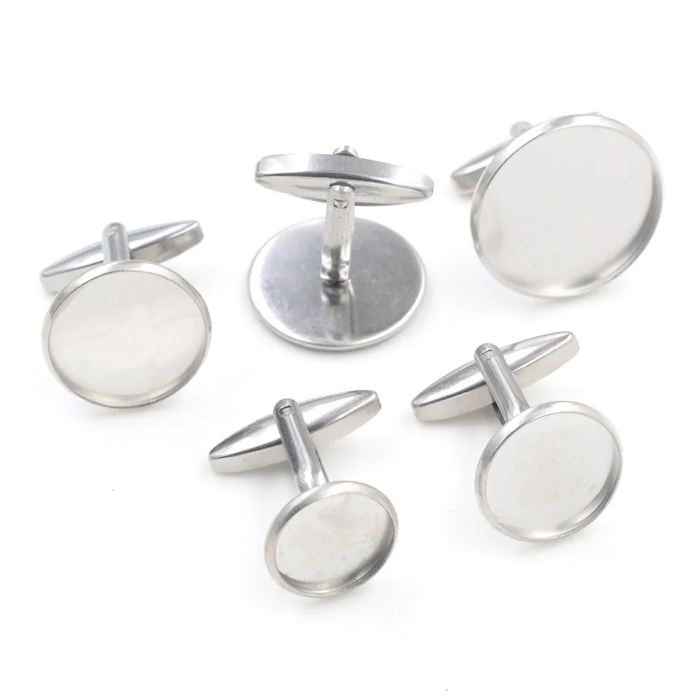 Non Tramonterà Mai 10 Pz/Lotto 10Mm 12Mm 14 Millimetri 16 Millimetri 18 Millimetri 20Mm, In Acciaio Inox Gemello Collegamento Di Polsino Di Base Impos