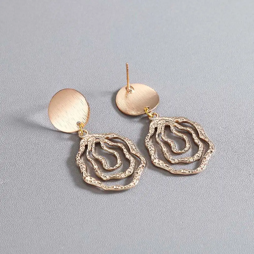 Женские серьги подвески с Круглым Диском|Серьги-подвески| |