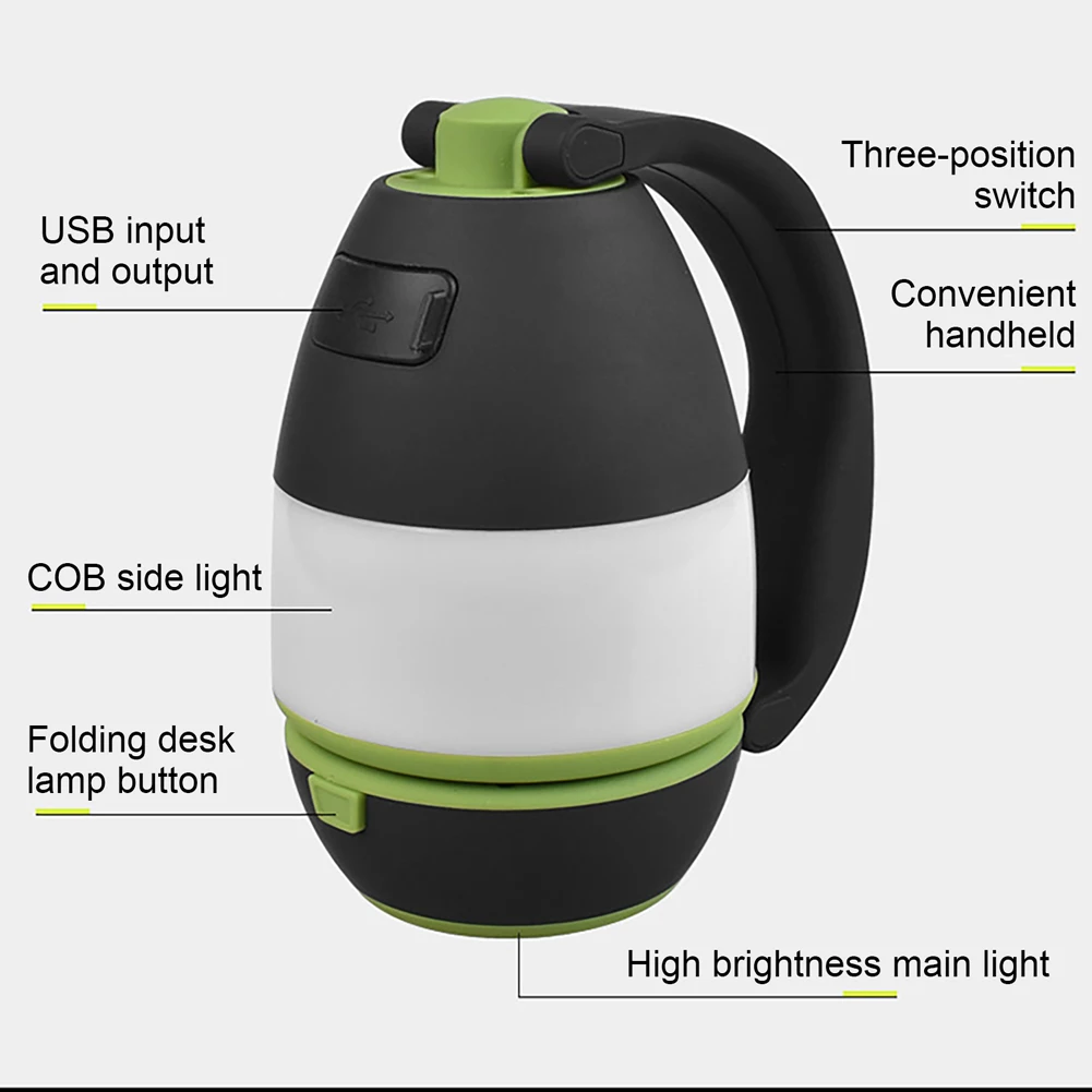 

LED Light Retractable Emergency Lantern Torch Hand Lamp Multifunction Super Bright Portable Flashlight Mobile Power Table Night