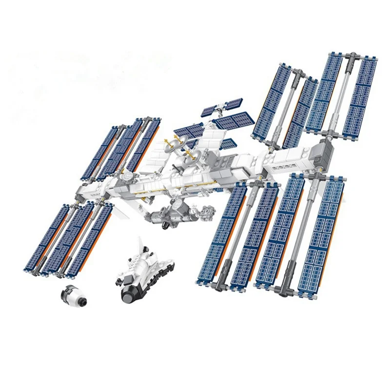 

Ideas Creator International Space Station Building Blocks Kit Bricks Classic Movie Model Kids Cosmonaut Toys For Children Gift