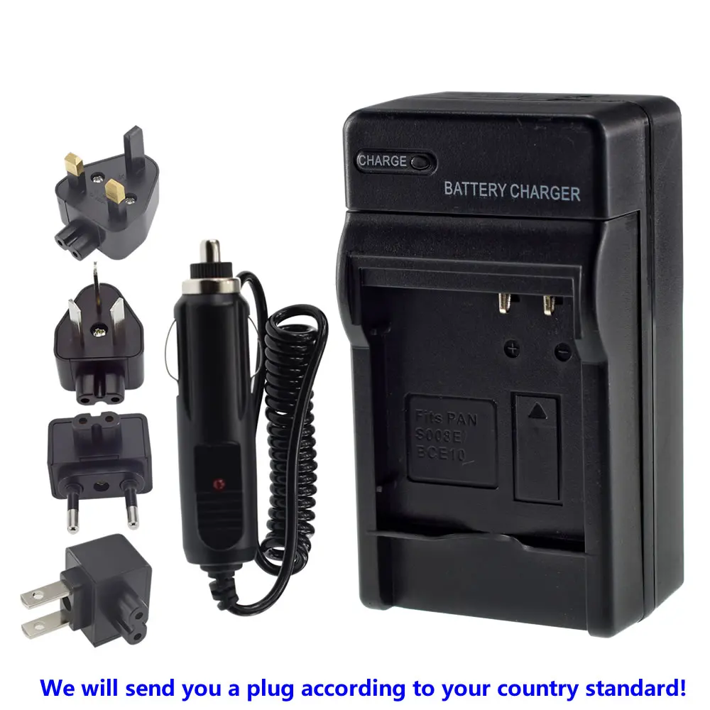 4X Батарея + AC настенное Зарядное устройство для цифрового фотоаппарата Panasonic CGA-S008