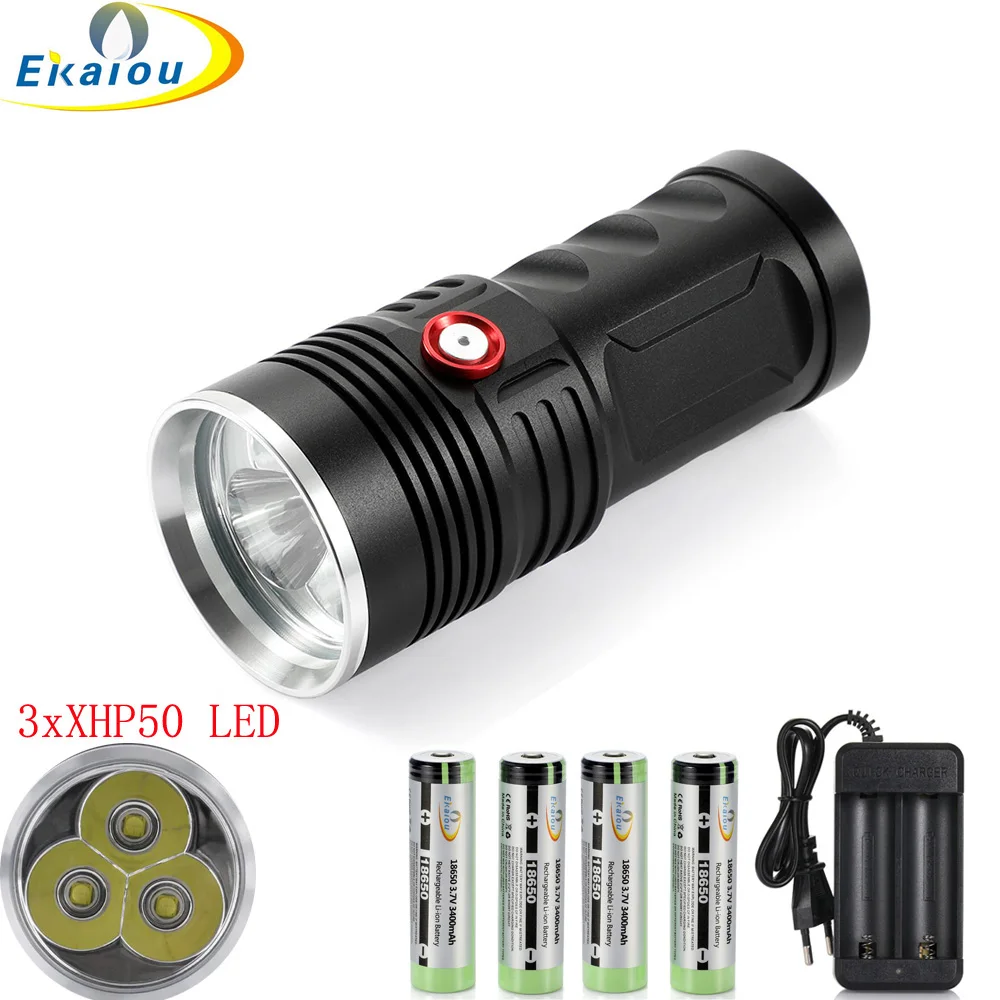 Новый суперъяркий тактический светодиодный фонарик высокой мощности прожектор 3