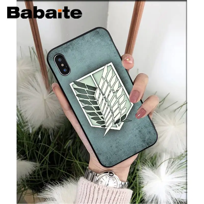 Babaite атака на Титанов аниме Япония черный мягкий чехол для телефона iPhone 8 7 6 6S Plus X XS MAX 5 5S SE XR 11 11pro 11promax