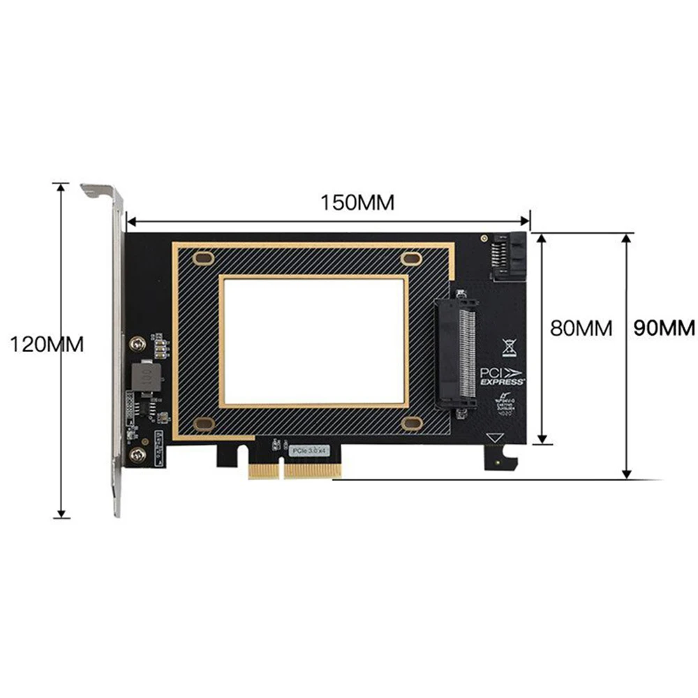 

PCI-E to U.2 Riser Card PCI-E U.2 SSD to PCI Express Card Support SSD 2.5 Inch SATA SSD Adapter For CHIA Desktop PC Computer
