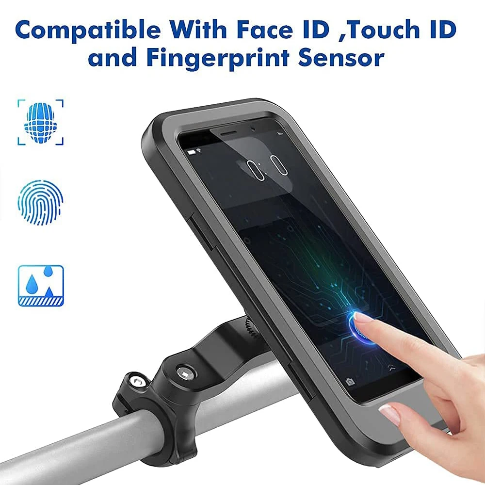rainproof bike phone holder waterproof bicycle mobile phone stand motorcycle handlebar cellphone mount motorbike cycling screen free global shipping