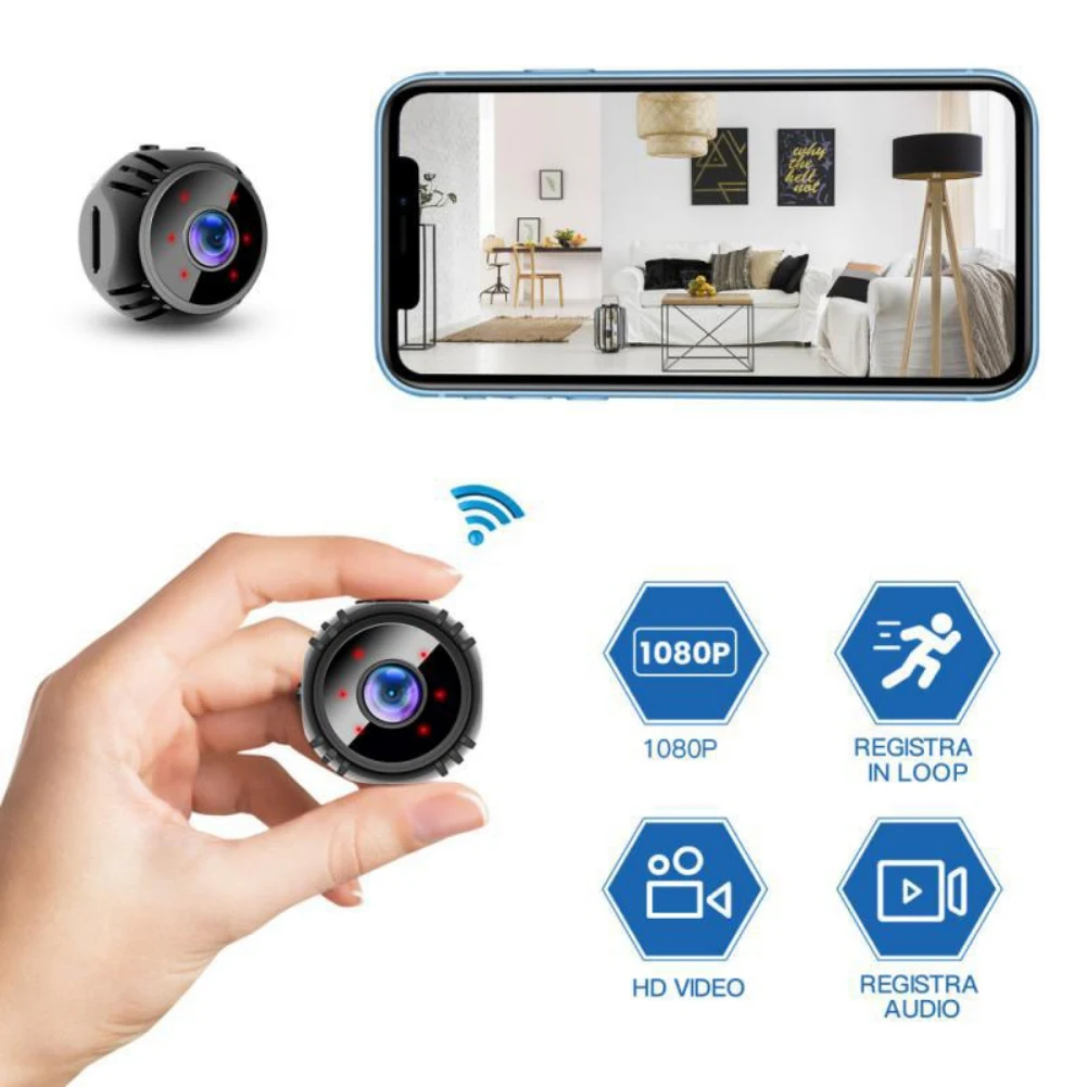 

1080P Baby Monitor Nanny Cam Home Security Camera Indoor Video Recorder Real-time Video Mini Wifi Camera Motion Detection