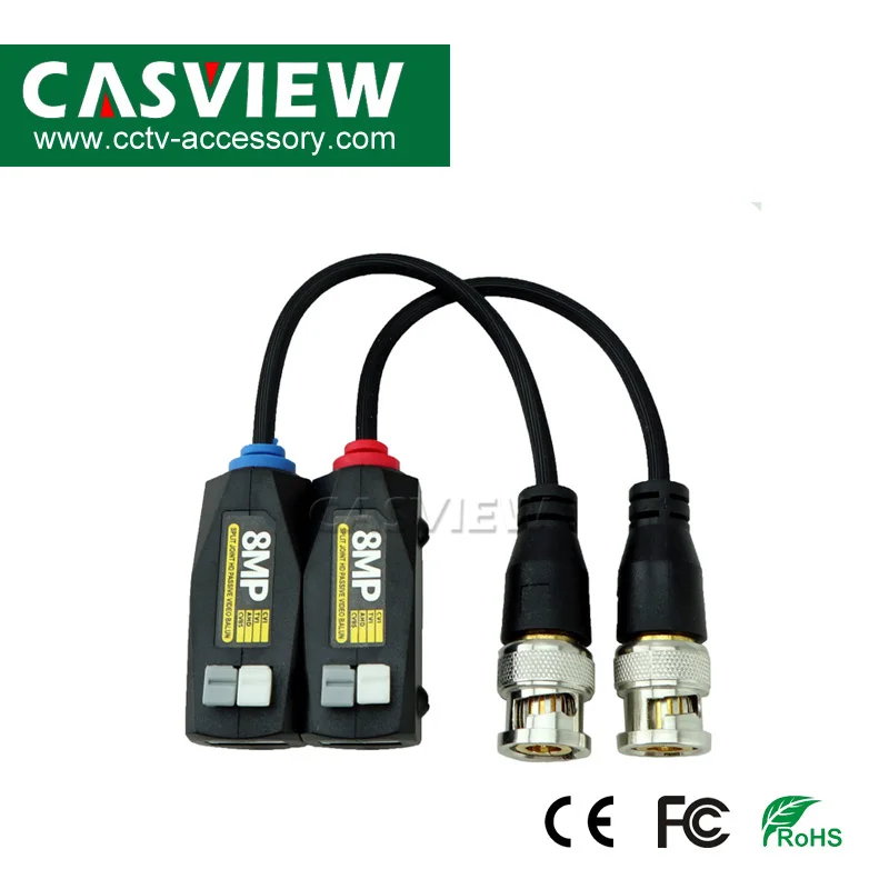 8MP пассивный видео Balun HD-Cvi/Tvi/Ahd Поддержка Dahua Коаксиальный Cat5 Разъем витые