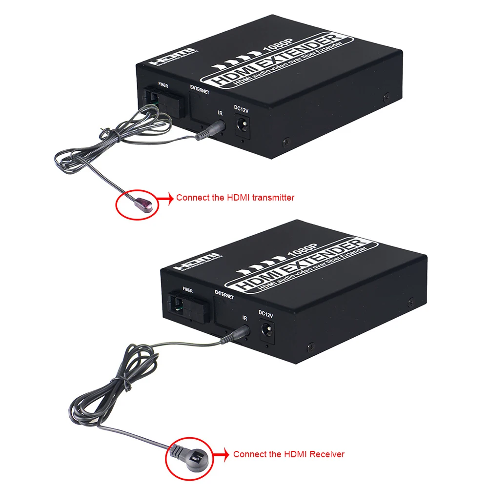 HDMI по оптоволокну удлинитель с ИК-контролем SC волокна и ИК-волоконно-оптический