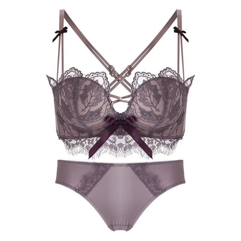 Bra Set3 Топ сексуальное нижнее белье набор хлопок пуш-ап бюстгальтер и трусики наборы 3/4 чашка брендовый кружевной комплект нижнего белья женский бюстгальтер набор - Цвет: Bra Set3
