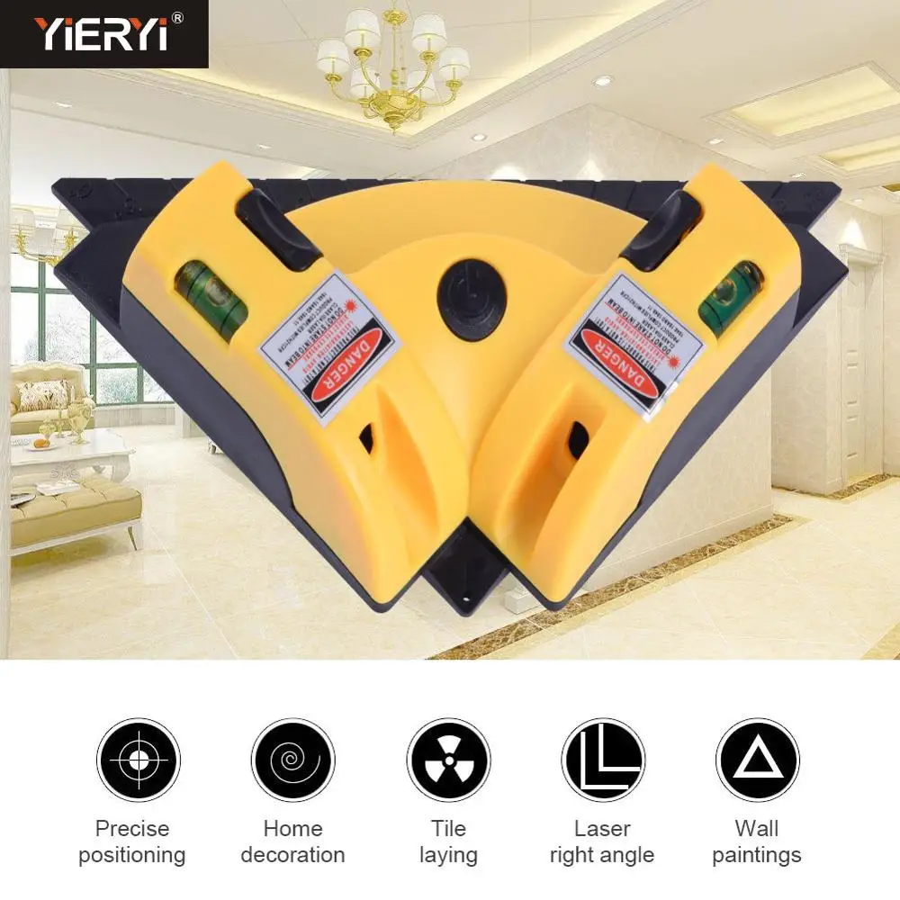 Высокоточный прямоугольный лазер Yieryi нивелир 90 градусов квадратный лазерный