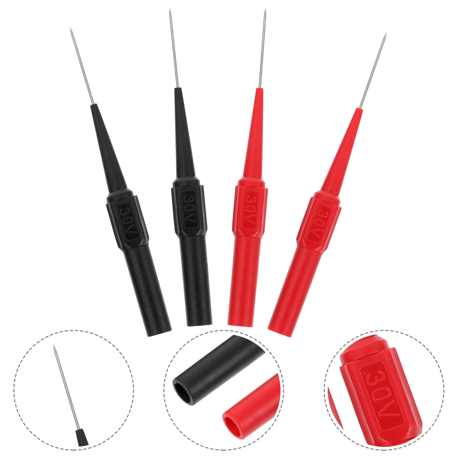 

4pcs Back Probe Pin Insulation Needle Non-destructive Needle Tip Probe