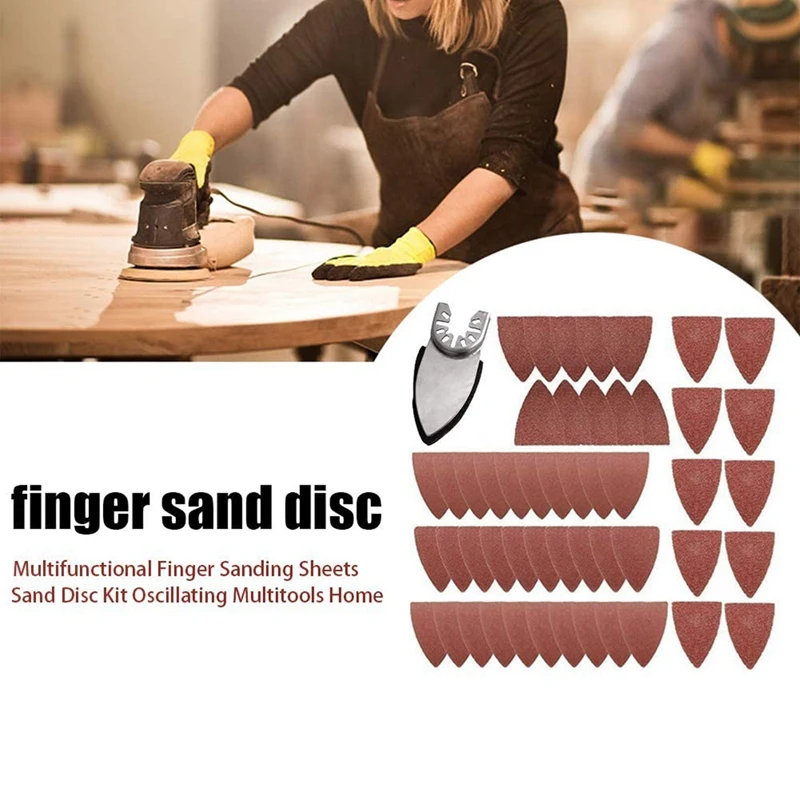 

Finger Sanding Sheets Sand Disc Kit, Oscillating Saw Sanding Kit Sanding Pad,Polishing Sandpaper Set
