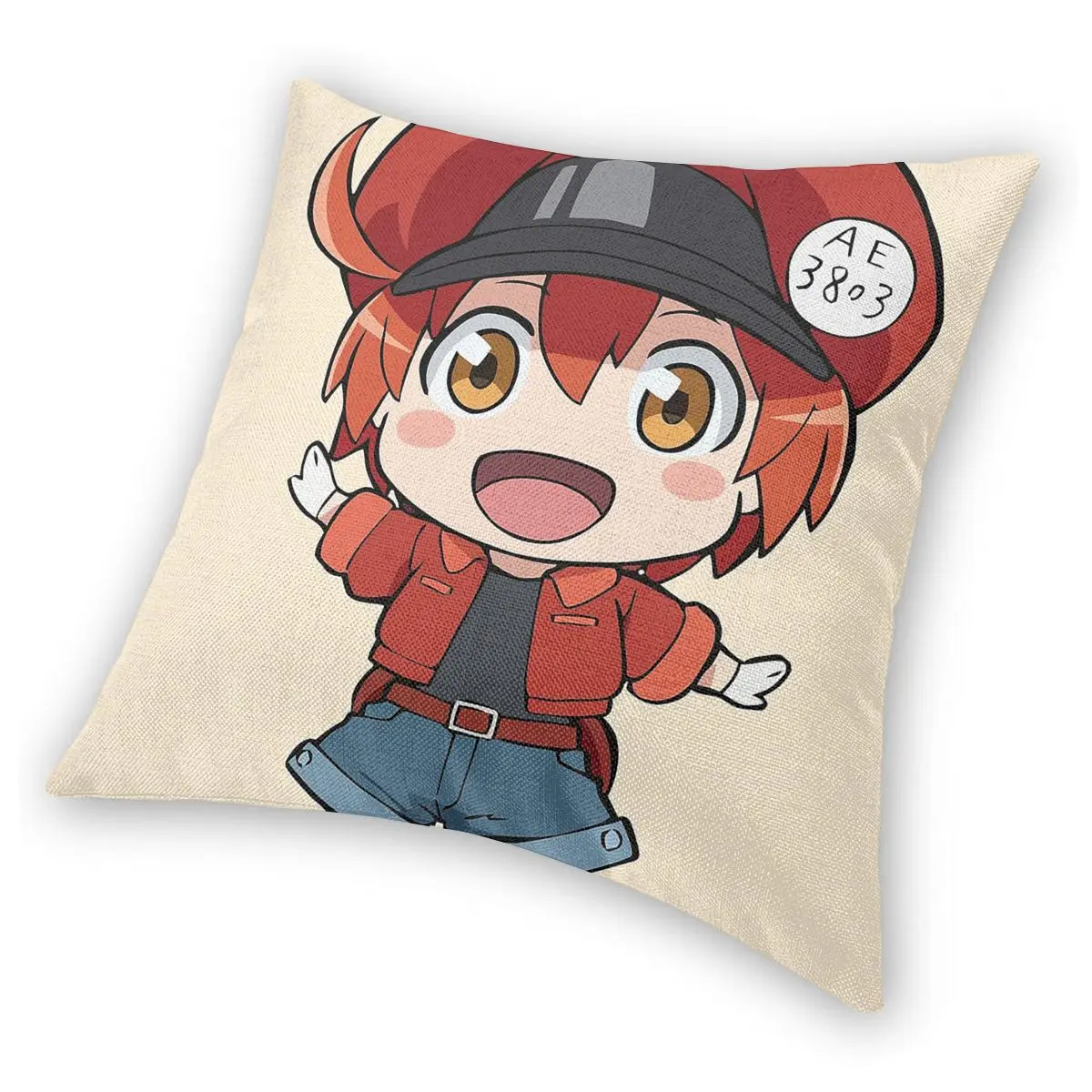 Декоративная подушка Hataraku Saibou манга на заказ декоративное покрытие в виде