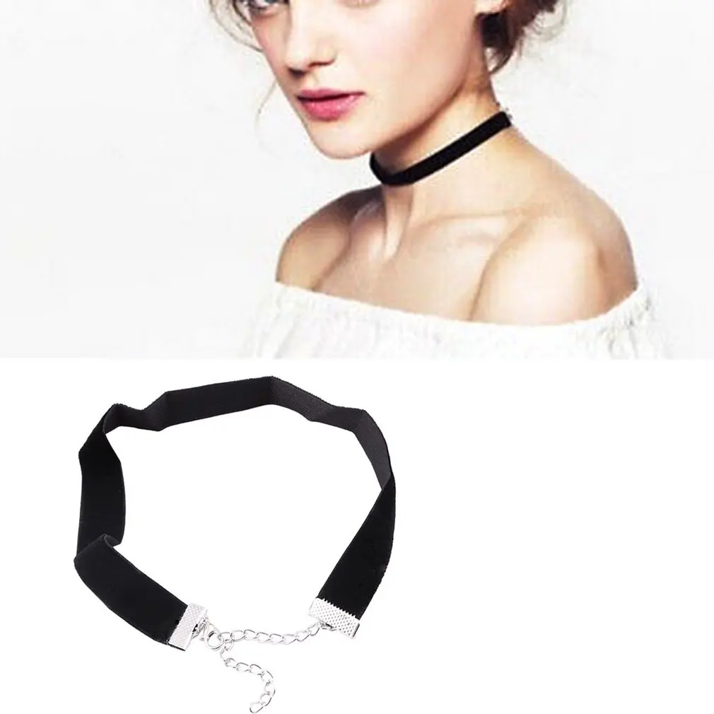 Дизайн 1 шт. 90 х черный готический ручной работы ретро бархатистый шнур Колье