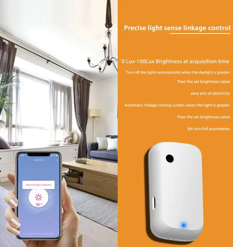Датчик яркости Wi-Fi для умного дома Tuya 180 ° с USB светильник чиком | Электроника