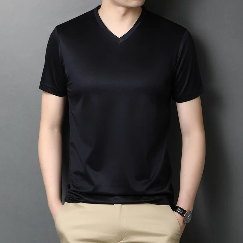 

Summer fashion T-shirt tops Popular street short-sleeved tops Hot-selling ice silk hot-selling T-shirts short-sleeved NKYF30