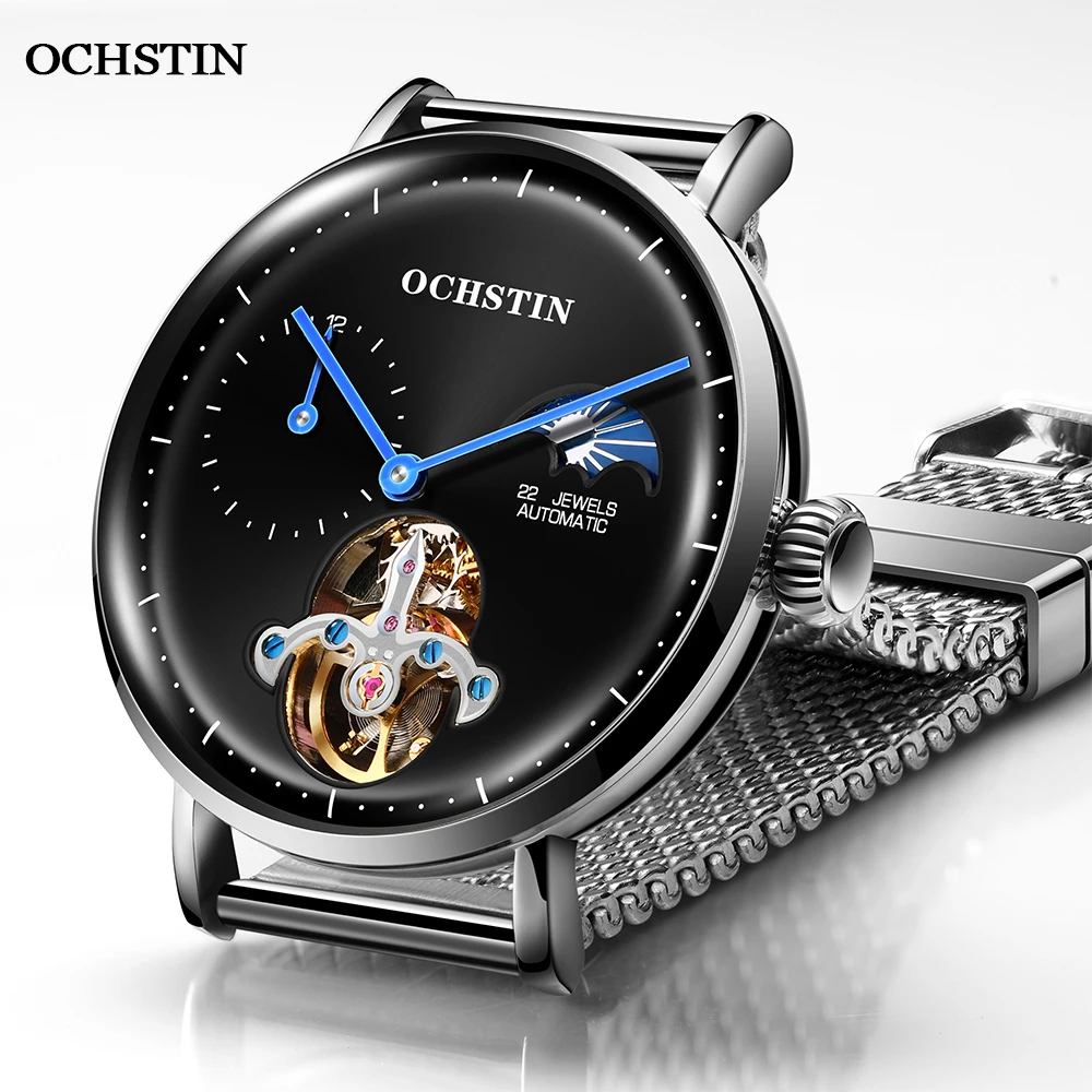 

OCHSTIN Original Automatic Tourbillon Mechanical Watch Mens 2021 NEW Luxury Stainless Steel Wristwatch Waterproof Casual Clock