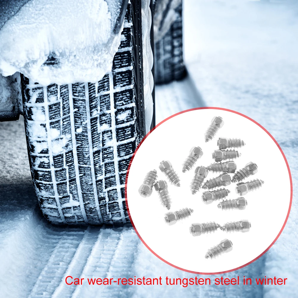 100pcs Car Anti-Skid Tire Snow Nail Automobile Outdoor Winter Wear-Resistant Tungsten Steel Belt Installation Tool | Автомобили и