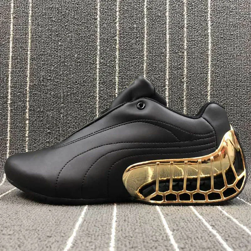

Men Running Shoes Genuine Leather Sport Shoes for Women Outdoor Jogging Gold Lovers Student Casual Fashion Men's Sneakers