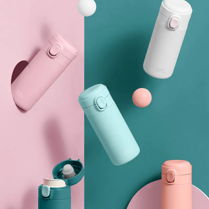 Прямые термос чашки для женщин Портативный Вакуумный Герметичный бутылка воды