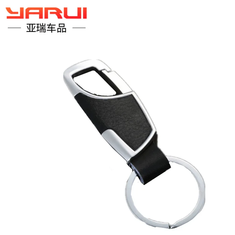 Мужской деловой Кожаный Автомобильный металлический модный брелок с логотипом